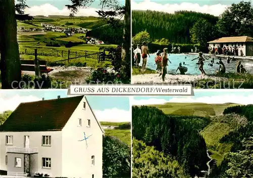 Dickendorf Pension Reichwald Panorama Schwimmbad Kat. Dickendorf