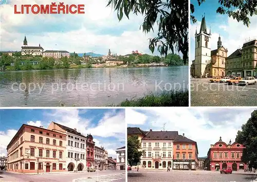 Litomerice Leitmeritz Nordboehmen Panorama Kirche Marktplatz Kat. Litomerice