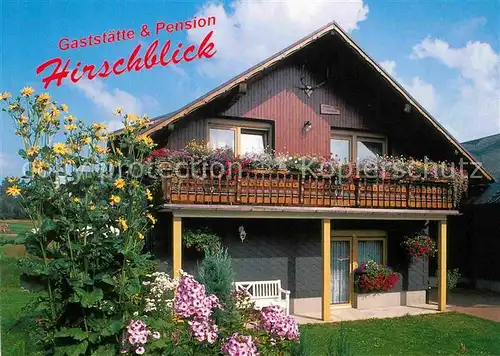 Friedrichshoehe Neuhaus Rennweg Gaststaette Pension Hirschblick Kat. Neuhaus Rennweg
