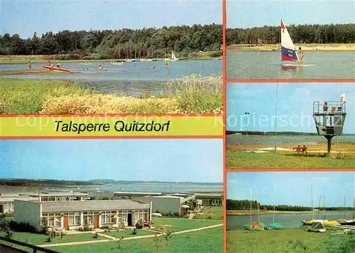 Quitzdorf See Talsperre Bungalowsiedlung Windsurfing Badestrand Segelboothafen Kat. Quitzdorf See