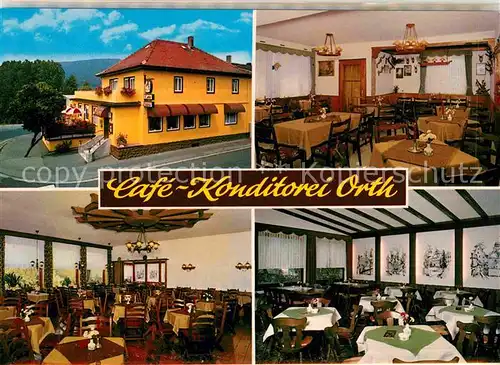 Bad Koenig Odenwald Cafe Konditorei Orth Gaststube Aussenansicht Doppelkarte Kat. Bad Koenig