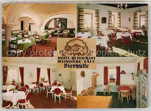 Hohenau Niederbayern Hotel Restaurant Bierhuette Gastraum Zimmer Doppelkarte Kat. Hohenau