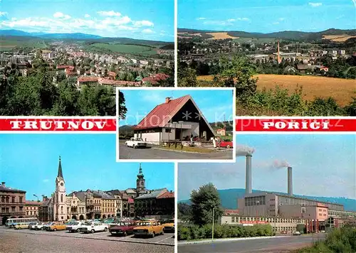 Trutnov Porici Panorama Namesti Klementa Gottwalda s radnici Dvoracka Elektrarny Porici