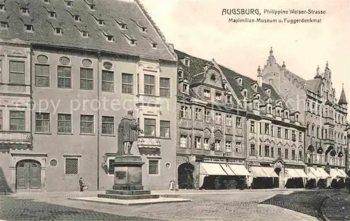 Augsburg Maximilian Museum Fuggerdenkmal Philippine Weiser Strasse Kat. Augsburg