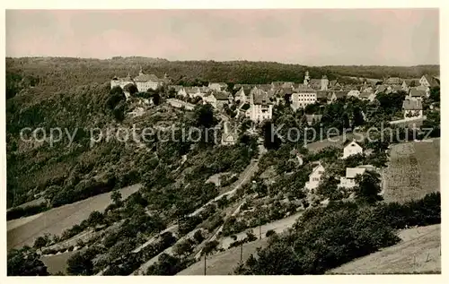 Langenburg Wuerttemberg Panorama Kat. Langenburg