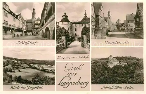 Langenburg Wuerttemberg Schlosshof Hauptstrasse Schloss Morstein Kat. Langenburg