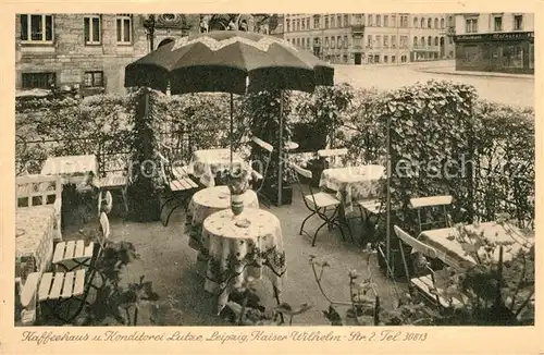 Leipzig Kaffeehaus Konditorei Lutze Kaiser Wilhelm Strasse Kat. Leipzig