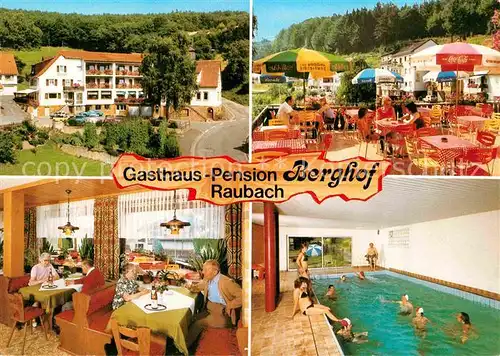 Raubach Odenwald Gasthaus Pension Berghof Schwimmbad  Kat. Rothenberg