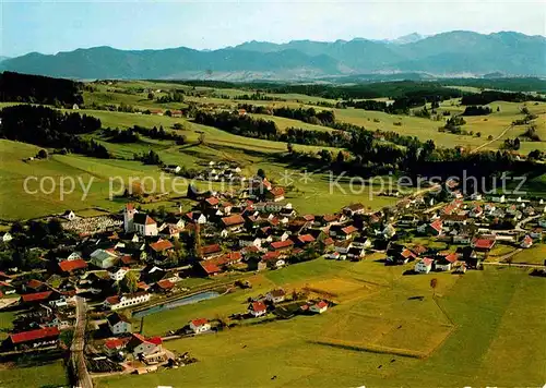 Stoetten Auerberg Ammergauer Alpen Kenzenhochgebirge Kirche Luftaufnahme Kat. Stoetten a.Auerberg