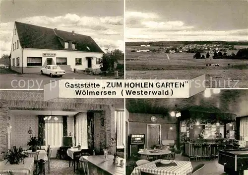 Woelmersen Gaststaette Zum Hohlen Garten Gaststube Teilansicht  Kat. Woelmersen