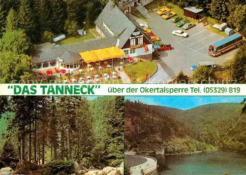Schulenberg Oberharz Das Tanneck ueber der Okertalsperre Fliegeraufnahme Kat. Schulenberg im Oberharz