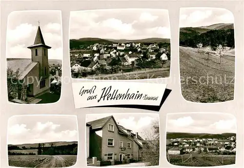 Hettenhain Kirche Teilansicht Panorama  Kat. Bad Schwalbach