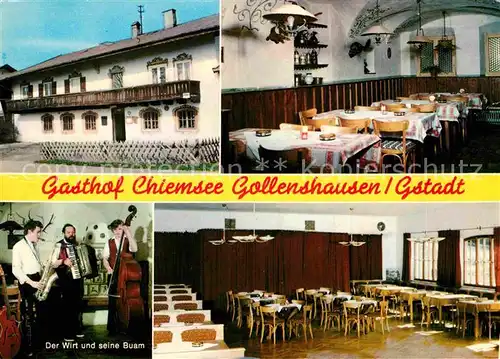 Gollenshausen Chiemsee Musikkapelle Wirt Buam Gasthof Chiemsee Kat. Gstadt a.Chiemsee