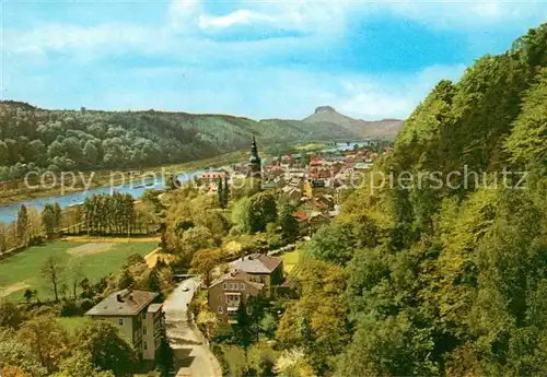 Bad Schandau Panorama mit Lilienstein Kat. Bad Schandau