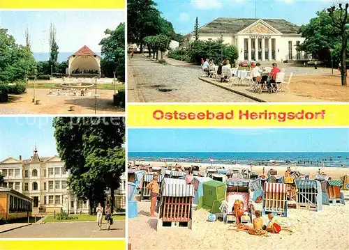 Heringsdorf Ostseebad Usedom Konzertplatz Kulturhaus FDGB Erholungsheim Einheit Strandpartie Kat. Heringsdorf