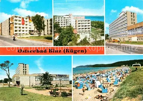 Binz Ruegen FDGB Erholungsheime Rugard Stubbenkammer Arkona und Ruegen Strandpartie Kat. Binz