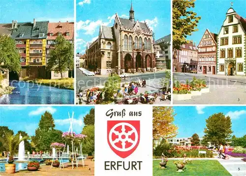 Erfurt Kraemerbruecke Hohe Lilie Rathaus IGA Kat. Erfurt