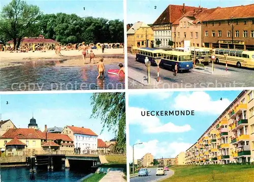 ueckermuende Haffbad Karl Marx Platz Hafen Neubauten Kat. Ueckermuende