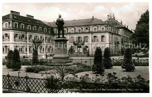 Zweibruecken Herzogplatz Bismarckdenkmal  Kat. Zweibruecken