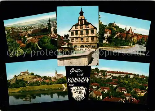 Vaihingen Enz Ansichten Brunnen Rathaus Kirche Kat. Vaihingen an der Enz