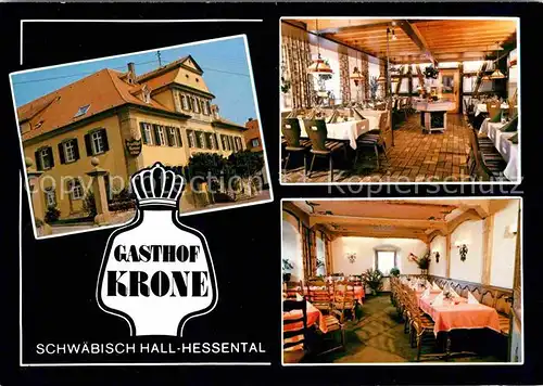 Hessental Gasthof Krone Kat. Schwaebisch Hall