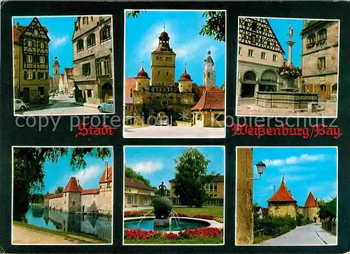 Weissenburg Bayern Stadttor Stadtmauer Springbrunnen  Kat. Weissenburg i.Bay.