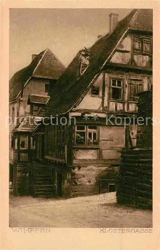 Wimpfen Klostergasse Kat. Bad Wimpfen