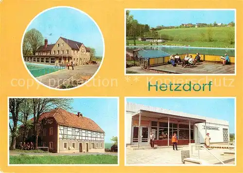 Hetzdorf Bockelwitz Betriebsferienheim Narva Freibad Sumpfmuehle HOG Waldblick HO Kaufhalle Kat. Bockelwitz