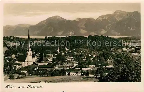 Prien Chiemsee Kirche Panorama Kat. Prien a.Chiemsee