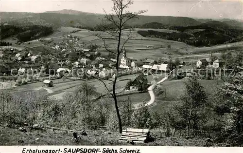 Saupsdorf Teilansicht  Kat. Kirnitzschtal