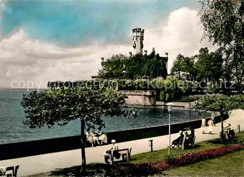 Langenargen Bodensee Uferpromenade mit Schloss Montfort Kat. Langenargen