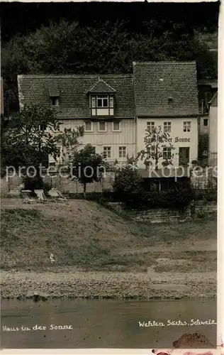 Wehlen Sachsen Haus in der Sonne Kat. Wehlen