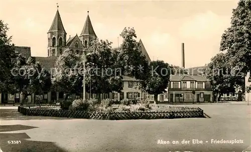 Aken Elbe Friedensplatz Kat. Aken