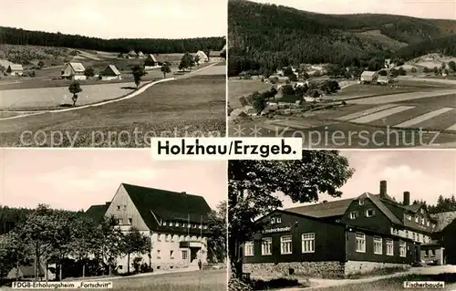 Holzhau Brand Erbisdorf Teilansicht Erholungsheim Fortschritt Fischerbaude 