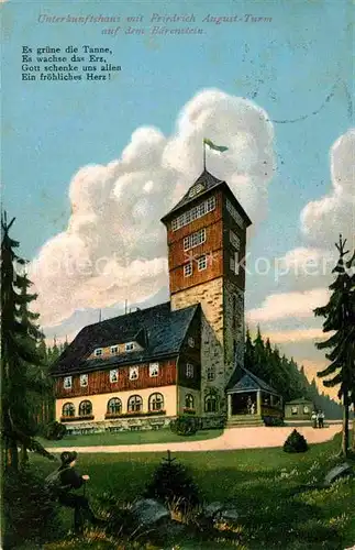 Baerenstein Altbezirk Dresden Friedrich August Turm Gedicht Unterkunftshaus