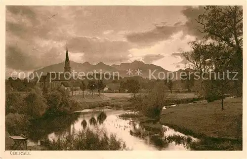 uebersee Kirche Panorama Kat. uebersee