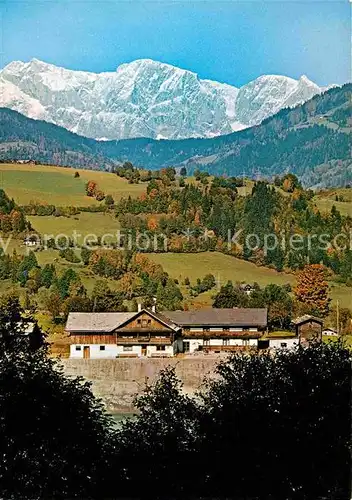 Schwarzach Pongau Pension Lehengut mit Hochkoenig Berchtesgadener Alpen Kat. Schwarzach im Pongau