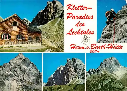 Elbigenalp Hermann von Barth Huette Kletterparadies Lechtal Kat. Elbigenalp Lechtal Tirol