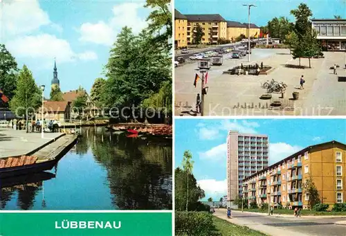 Luebbenau Spreewald Hafen Roter Platz Strasse der Jugend Kat. Luebbenau