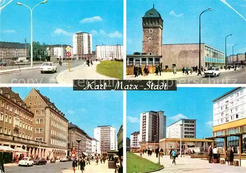 Karl Marx Stadt Ernst Thaelmann Strasse Roter Turm Strasse der Nationen Klosterstrasse Wilhelm Pieck Strasse Kat. Chemnitz