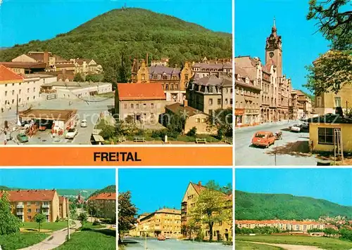 Freital Windberg Rathaus Teilansichten Platz des Friedens Kat. Freital