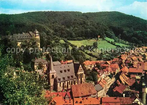 Stolberg Harz Stadtbild mit Kirche Schloss Kat. Stolberg Harz