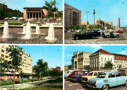 Berlin Mahnmal Unter den Linden Springbrunnen Karl Marx Allee Interhotel Operncafe Hauptstadt der DDR Kat. Berlin