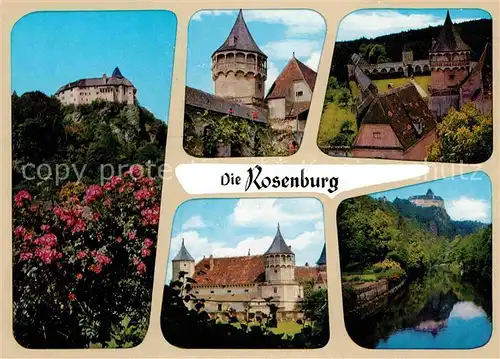 Rosenburg Kamp Rosenburg im Kamptal Burgturm Turnierhof Fluss Kat. Rosenburg Mold