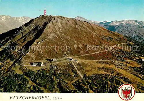 Patscherkofel Seilbahn Bergstation Schutzhaus Alpenpanorama Fliegeraufnahme Kat. Tuxer Alpen Tirol