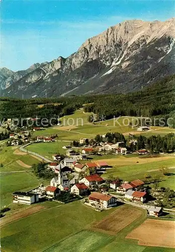 Obsteig Tirol Feriendorf gegen Wankspitze Mieminger Plateau Fliegeraufnahme Kat. Obsteig