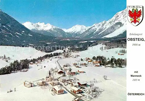 Obsteig Tirol Winterpanorama Alpen Fliegeraufnahme Kat. Obsteig