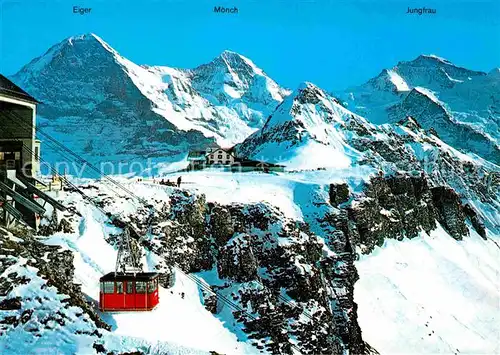 Maennlichen Luftseilbahn Bergstation Hotel Eiger Moench Jungfrau Berner Alpen Kat. Maennlichen