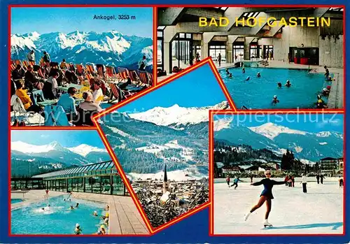 Bad Hofgastein Kur und Sportzentrum Thermal Hallenbad Eislaufbahn Bergrestaurant Sonnenterrasse Alpenpanorama Kat. Bad Hofgastein