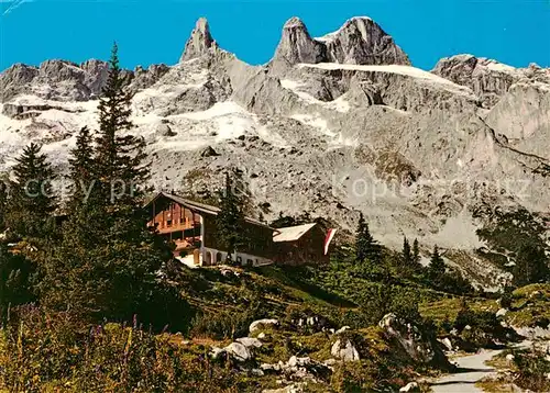 Tschagguns Vorarlberg Lindauer Huette mit Drei Tuermen Alpenpark Montafon Kat. Tschagguns